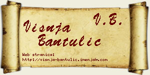 Višnja Bantulić vizit kartica